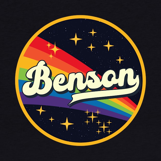 Benson // Rainbow In Space Vintage Style by LMW Art